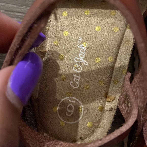 Cat & Jack Brown Sandals Toddler Girl Size 6 - Picture 7 of 8